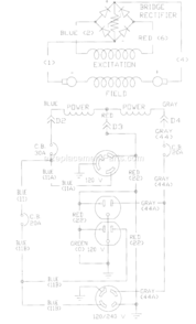 Page B Diagram and Parts List for 1312-0  Briggs and Stratton Generator